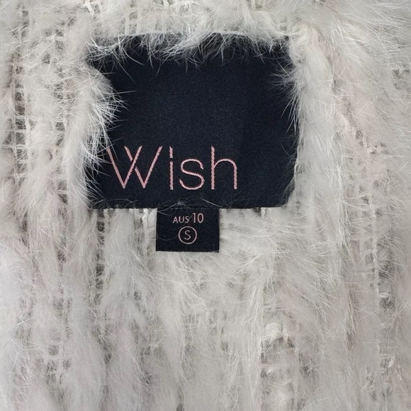 Wish Australia Faux Fur Vest S Super Soft Gray Black Mob Wife Festival Boho EUC - Picture 6 of 6